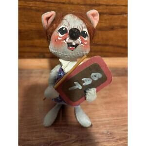 Annalee 1971 Teacher Mouse Mobilitee W chalkboard “Bat” 5” GUC